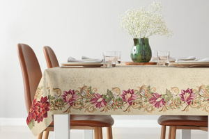 100 x 100 Decorative Tapestry Tablecloth 1271 Gold