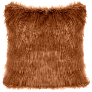 Decorative Fur Pillowcase 819 45 x 45 Brown