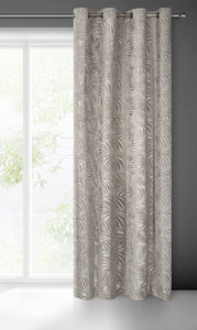 Zasłona 140 x 250 Dekoracyjna Przelotki Livia Beż