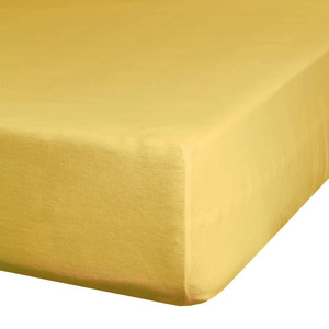 Jersey sheet with elastic D91 120x200 w.25 Mustard
