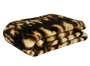 Color Acrylic Blanket A-669 Brown + Beige 160x210