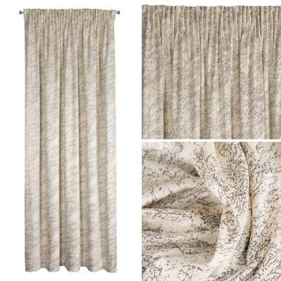 Zasłona 140 x 270 Dekoracyjna Velvet Rivia Krem