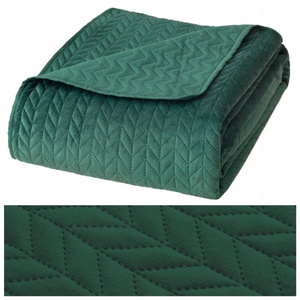 Bedspread 240 x 260 Quilted Velvet Moxie Bottle