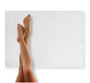 Bathroom rug Sora 01 White 650 g/m2 50x70