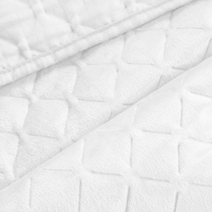 Bedspread 170 x 210 Decorative Quilted Dimon Pattern White