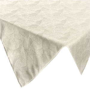 140 x 260 Decorative Jacquard Tablecloth Isla Cream