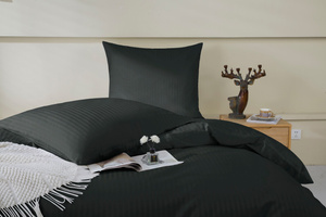 Bedding 220 x 200 3pc Cotton Adamache Black