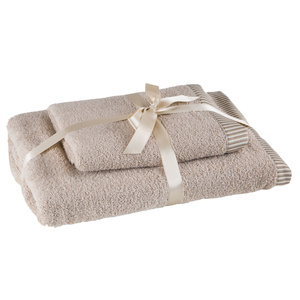 Komplet Ręczników 2 szt Kos 50x90 70x140 Beż