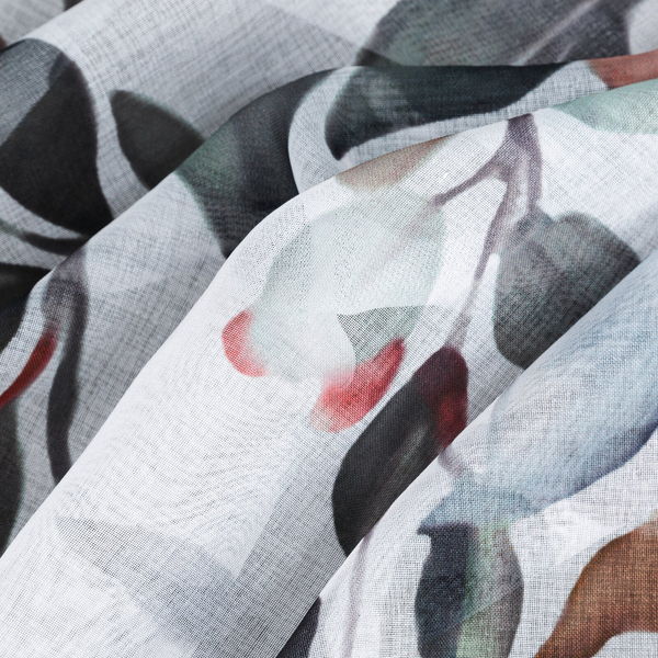 Zasłona 140 x 260 Dekoracyjna 2 szt Meg Biały+Ziel