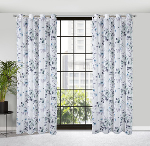 Curtain 135 x 250 Decorative Ready Nala White+Blue