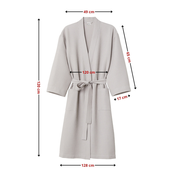 Szlafrok Gofer Bawełna Unisex Vizzy L 03 Szary