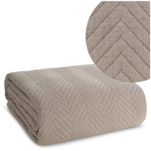 Bedspread 170 x 210 Quilted Len3 Beige