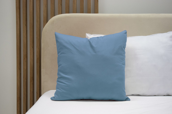 Poszewka Bawełna 50 x 60 Jednolita Ola Niebieski Blue