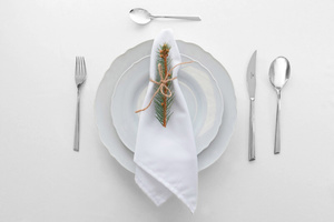 Tablecloth 110x160 Stainproof Classic Savio White