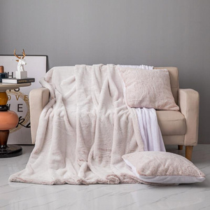 45 x 45 Decorative Fur Pillowcase Rabbit Powder