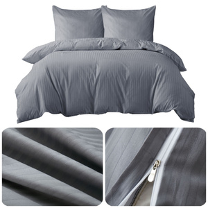 Bedding 160 x 200 3pc Cotton Adamashe Graphite