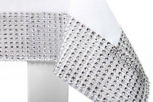 Diamond Zirconia White 140x240 Stainproof Tablecloth