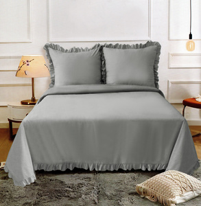 Pościel 200 x 220 3cz Satynowa z falbaną Nadir 03