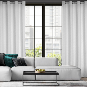 Zasłona 140 x 250 Dekoracyjna Velvet Isla Biały