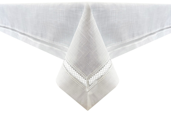 Stain-Resistant Tablecloth 110 x 160 with Lace Nela 549