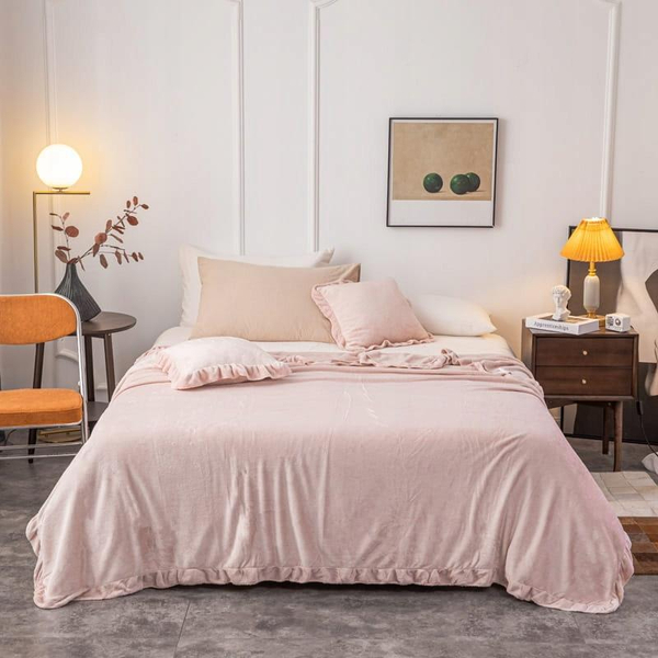 Blanket 150 x 200 Microfiber Frill Ruffly Powdered