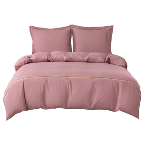 Pościel 200 x 220 3cz Gładka Z Haftem Lumera 10