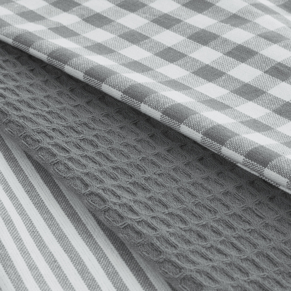 Komplet Ścierek 3szt 50 x 70 Bawełna Lucy Sreb