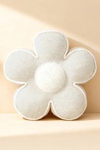 Poduszka 50 x 15 Dekoracyjna Kwiatek Boucle Beż