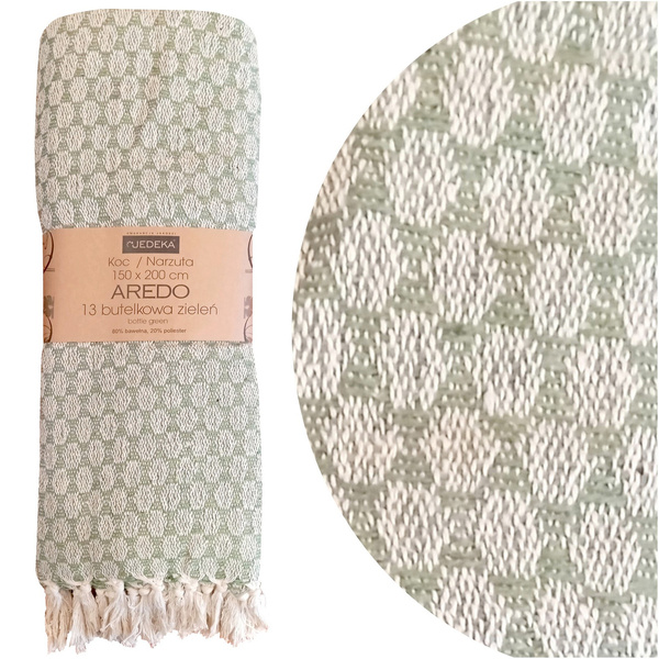 Koc 150 x 200 Bawełniany Boho Aredo 13 Butelka