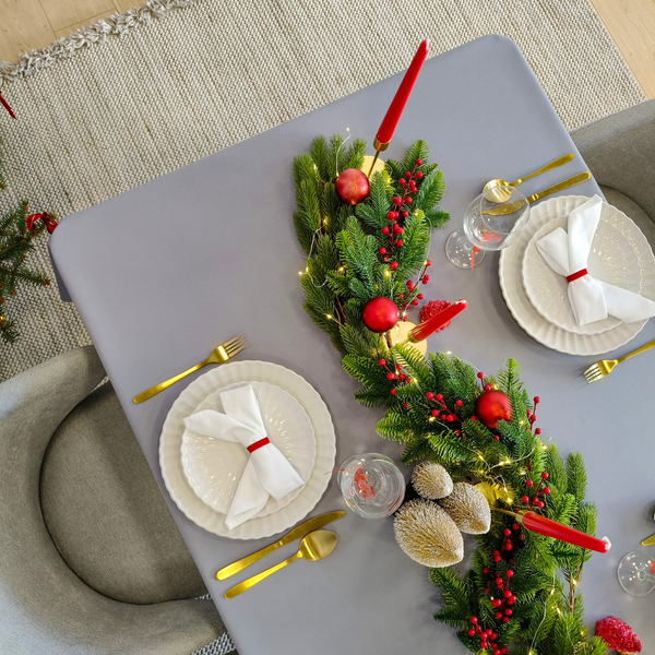 Tablecloth 150x350 Stain-Resistant Surbo Light Grey