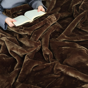 Blanket 160 x 200 Acrylic Solid Warm Yasemin 03