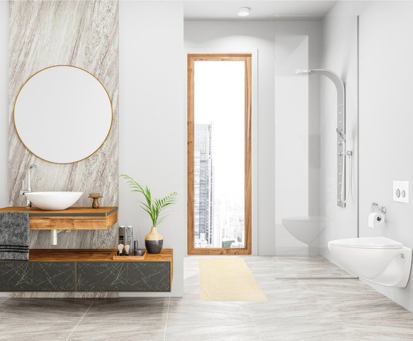 Bathroom rug Sora 50 x 70 02 650 g/m2 Ecru