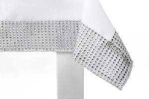 Diamond Zirconia White 140x240 Stainproof Tablecloth