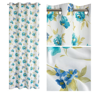 Curtain 140 x 270 Decorative Alma White+Blue