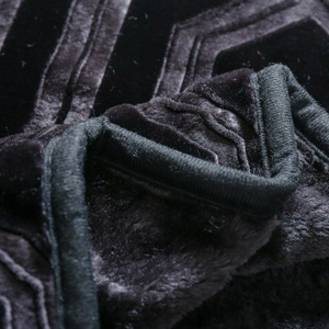 Blanket 160 x 200 Acrylic Stamped Vito Black