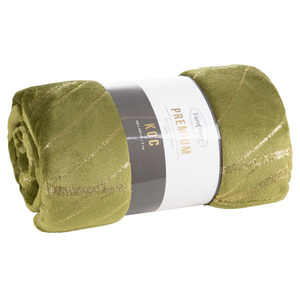 Koc 150 x 200 Mikrofibra Lotos4 Oliw+Zł