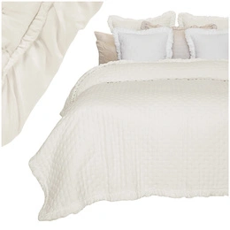 Narzuta 220 x 240 Pikowana Z Falbaną Celia 04