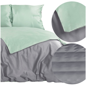 Bedding 220 x 200 3pc Satin Nova3 Silver + Mint