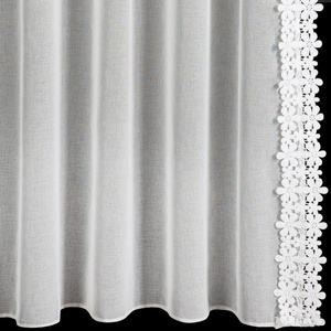 Zasłona 140 x 270 Dekoracyjna Gotowa KAJA 2szt Bia