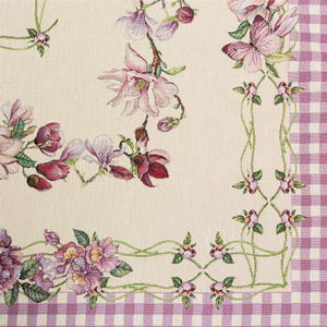 100 x 100 Decorative Tapestry Tablecloth 1225 Purple