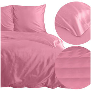 Bedding 220 x 200 3pc Satin Nova3 Pink