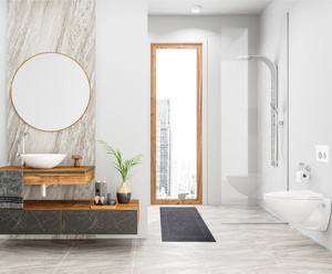 Bathroom rug Sora 50 x 70 24 650 g/m2 Gris