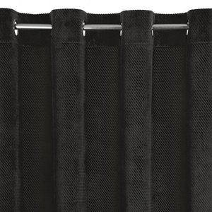 Velvet Eliza Curtain 140 x 250 Pinstripe Black
