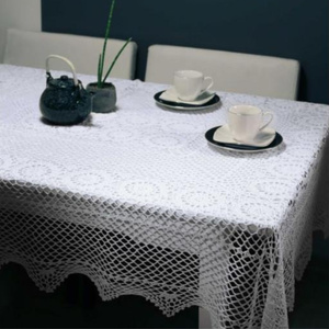 Tablecloth 160 x 160 Crochet Pattern 021 White