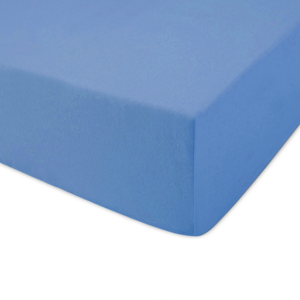 Jersey sheet with elastic 027_D Blue 70x140