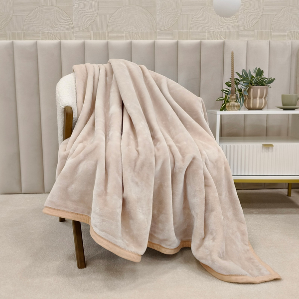 Koc 160 x 200 Akrylowy Jednolity Ciepły Yasemin 06