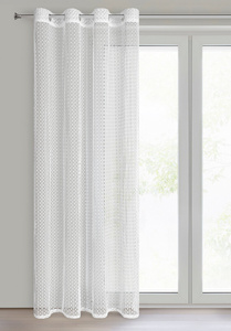 Firana 140 x 250 Dekoracyjna Przelotki MIRELLA Bia