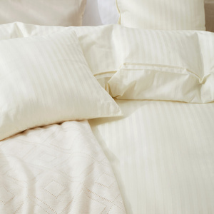 Bedding 220 x 200 3pc Cotton Adamash Ecru