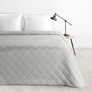 Quilted Velvet Bedspread 170 x 210 Luiz8 Silver