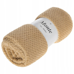 Koc 70 x 150 Mikrofibra Żakardowa Monte Beżowy